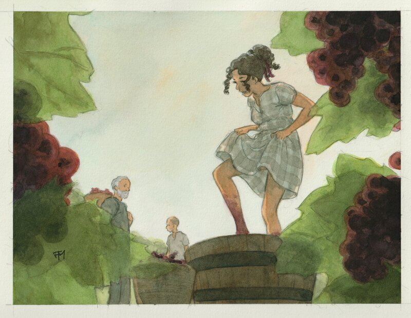 Etiquette de vin by Fanny Montgermont - Original Illustration
