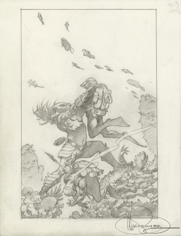 Mark Schultz, Predator Hell and Hot Water Cover Prelim - Couverture originale
