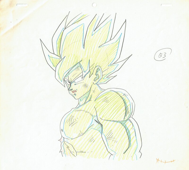 En vente - Akira Toriyama, Toei Animation, Dragon Ball Z - Goku Super Saiyan - Œuvre originale