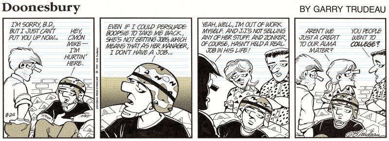 Garry Trudeau, Doonesbury August 24, 1991 - Planche originale