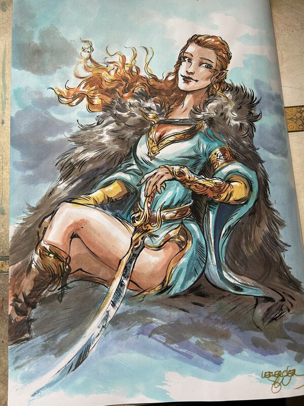 Illustration Gwendal LEMERCIER sur Tome 9 BD ELFES - Original Illustration