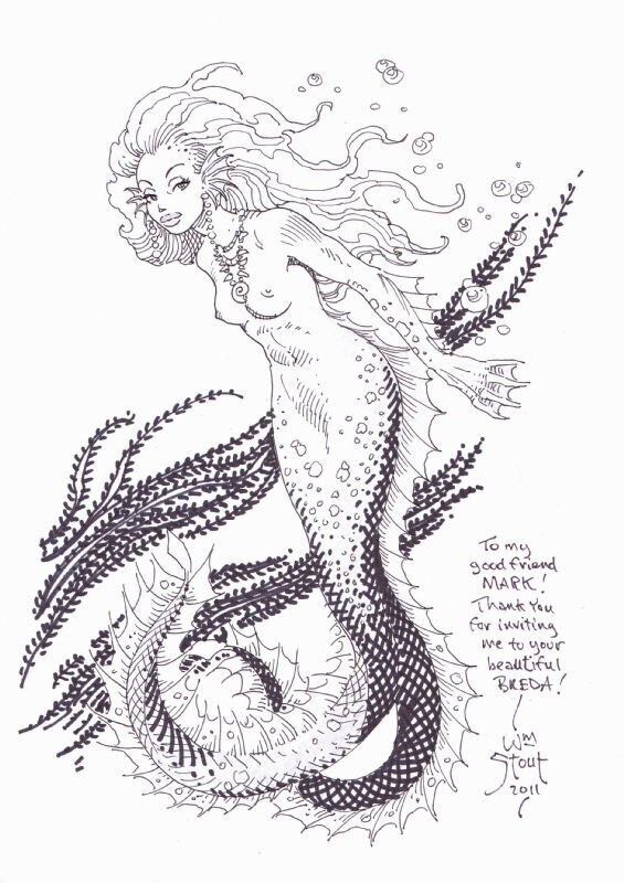 Mermaid par William Stout - Dédicace