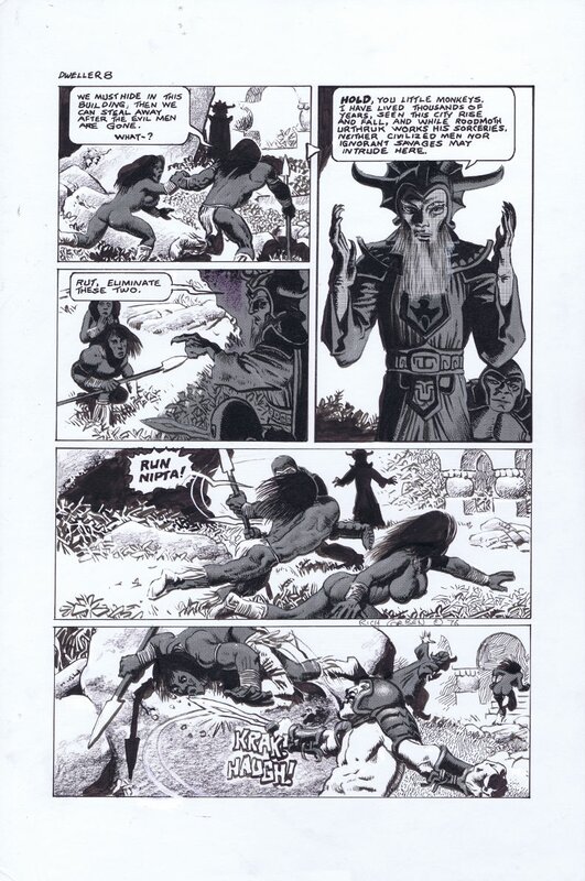 Hot Stuf #3 page 8 - The Dweller in the Dark by Richard Corben 1976 - Comic Strip