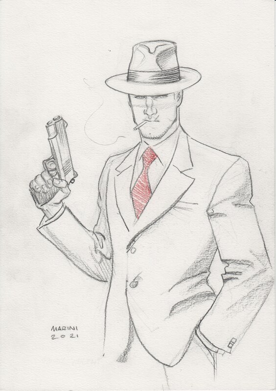 Noir Burlesque 1 par Enrico Marini - Illustration originale