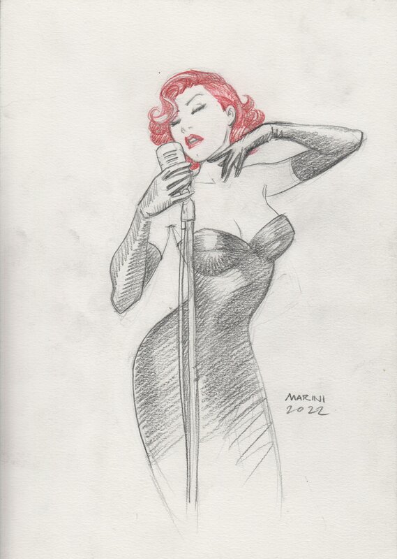 Noir Burlesque 2 par Enrico Marini - Illustration originale