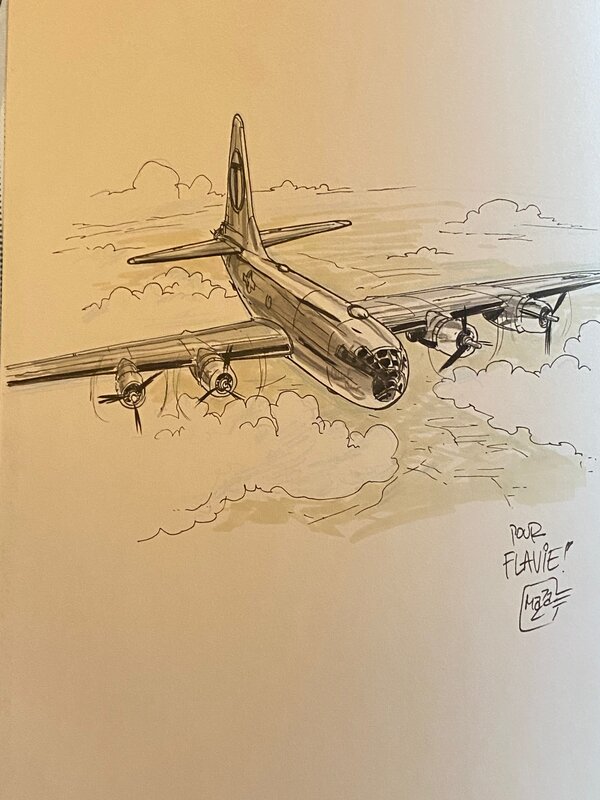 Maza, illustration originale, Bombardier Boeing B29 Superfortress, 
