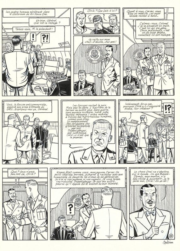 Antoine Aubin, Blake et Mortimer: Huit heures à Berlin - Planche originale