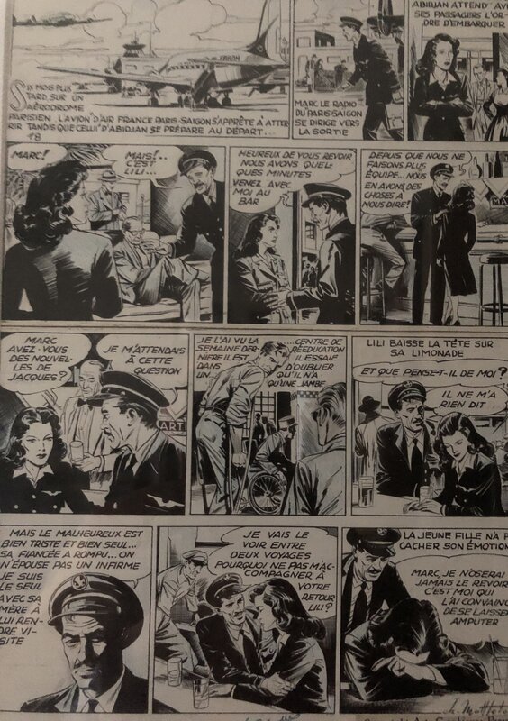 Christian Mathelot, Liliane hotesse de l'air - Planche originale