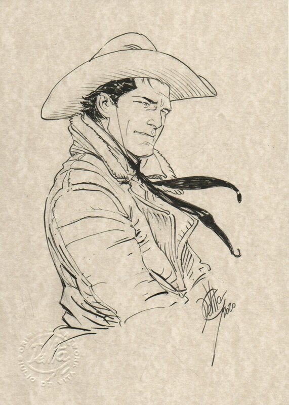 En vente - Tex par Giulio de vita - Illustration originale