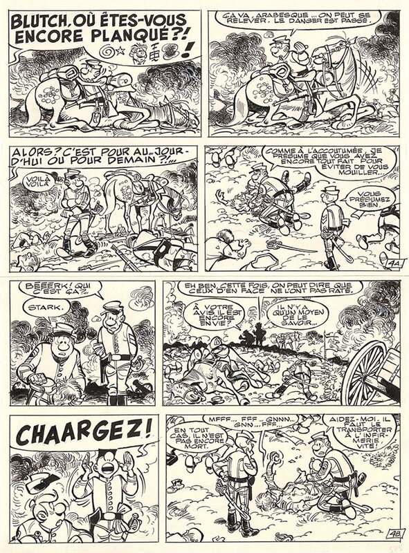 Willy Lambil, Les Tuniques Bleues - L'oreille de Lincoln T4, planche 4 - Comic Strip