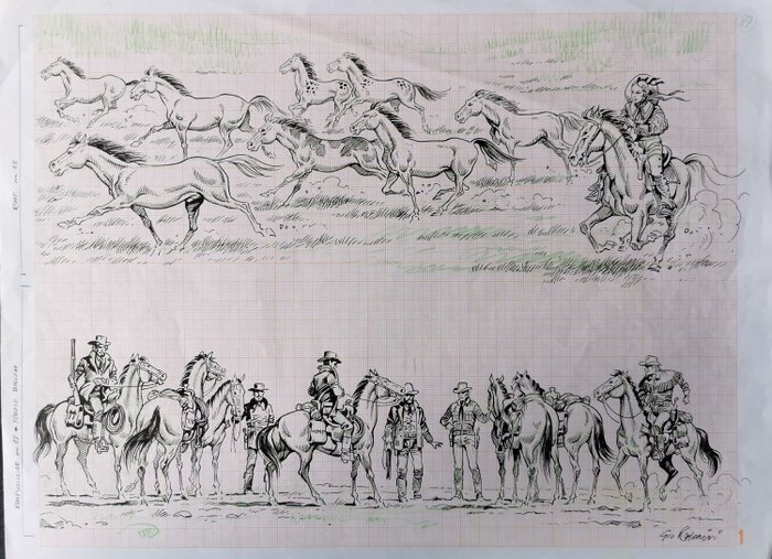 Romanini Giovanni, Tex - La valle del Terrore - Original Illustration