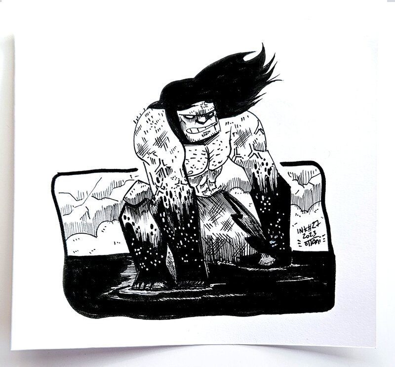 Dessin original de l'Inktober 2023 : Primal par oTTami ! - Original Illustration