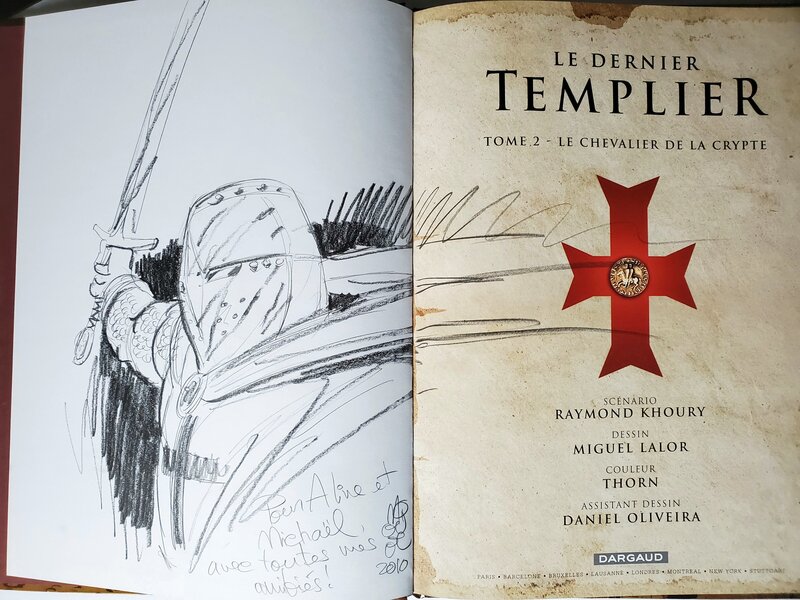 Miguel Lalor, LE DERNIER TEMPLIER T2 LE CHEVALIER DE LA CRYPTE - Dédicace