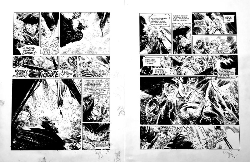 Mathieu Lauffray, Xavier Dorison, Diptyque Long John Silver - Neptune (tome II) - Planche originale