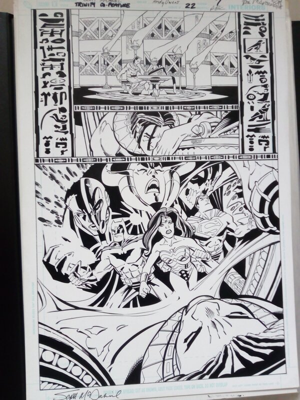 Planche originale JLA batman superman wonder woman / scott mcdaniel - Comic Strip