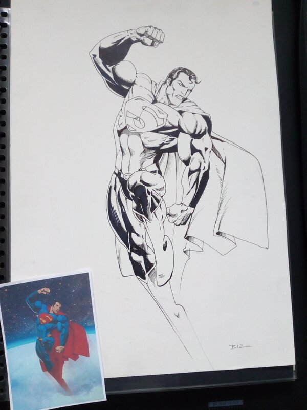 Planche originale SUPERMAN vs BRAINIAC / simon bisley - Comic Strip