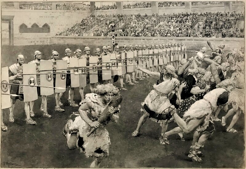 Fortunino Matania, The Royal Tournament at Olympia - Planche originale