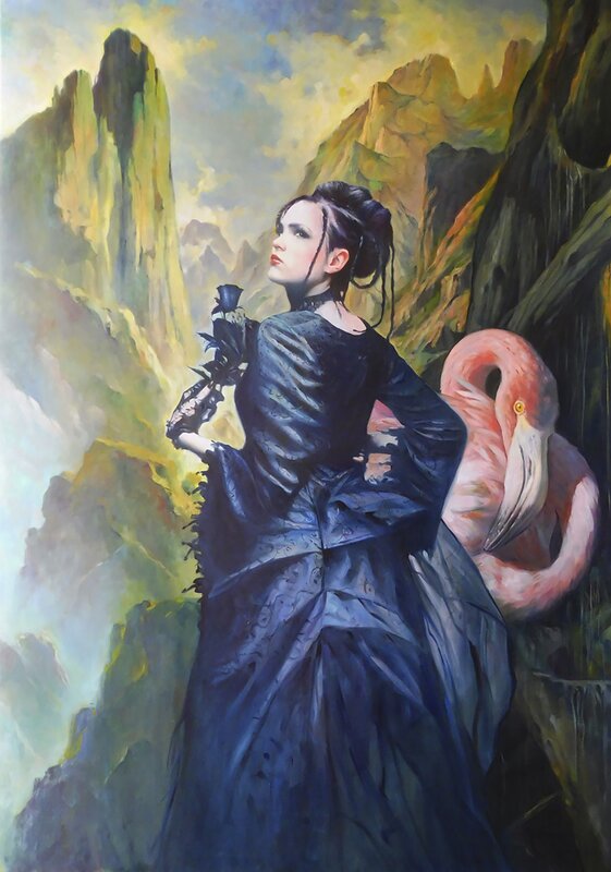 En vente - Maren Pérez-Clemente, Eleonora, Hommage à Edgar Allan - Illustration originale