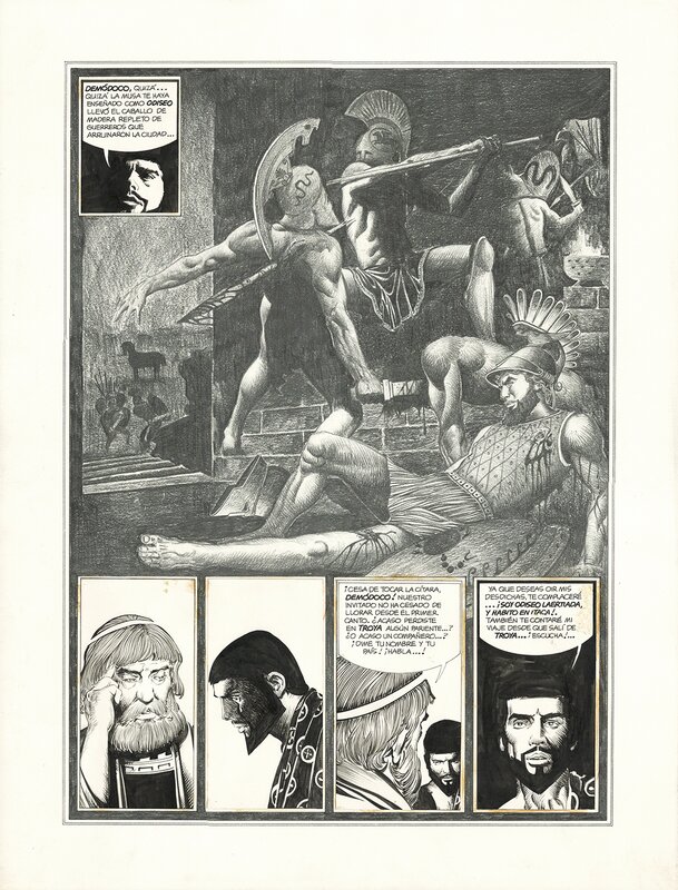 For sale - José María Martín Sauri, L'odyssée 14, page fin d'épisode - Comic Strip