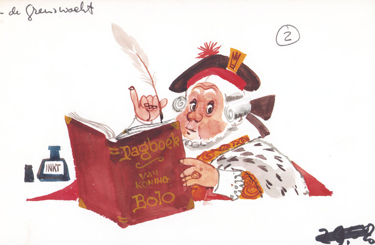Jan Wesseling | 1961-1995 | Donald Duck 7311: Koning Bolo en de grenswacht - Illustration originale