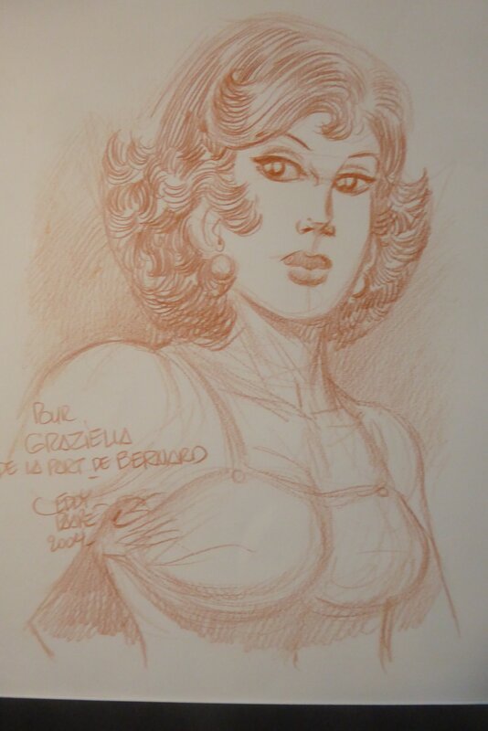 Eddy Paape, Lora sur canson 30 x 40 - Sketch