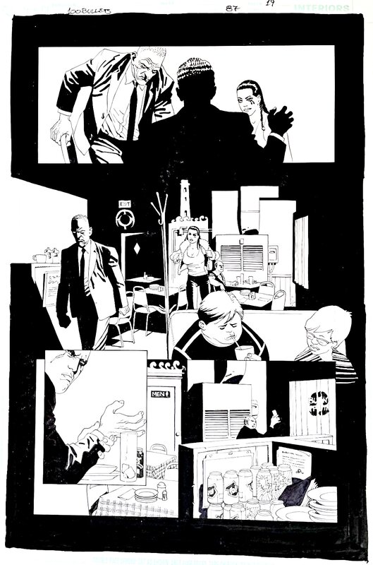 100 Bullets #87 par Eduardo Risso - Planche originale