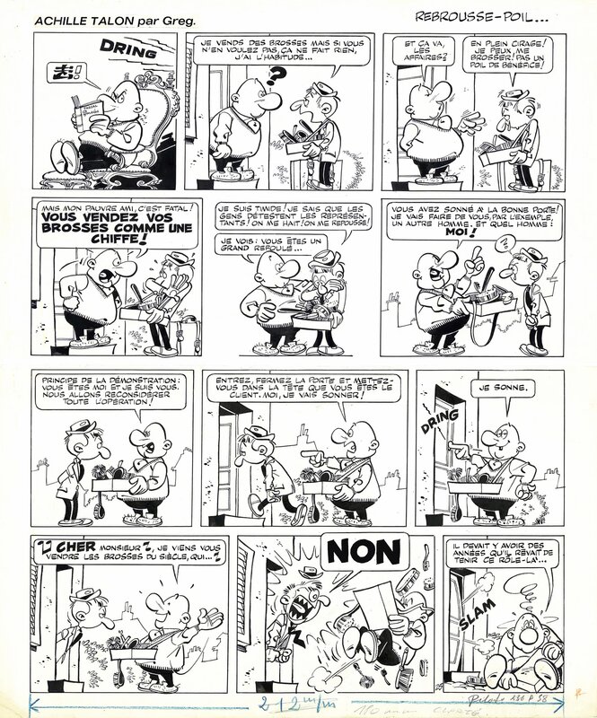 Greg, Achille Talon - Rebrousse Poil - Planche originale