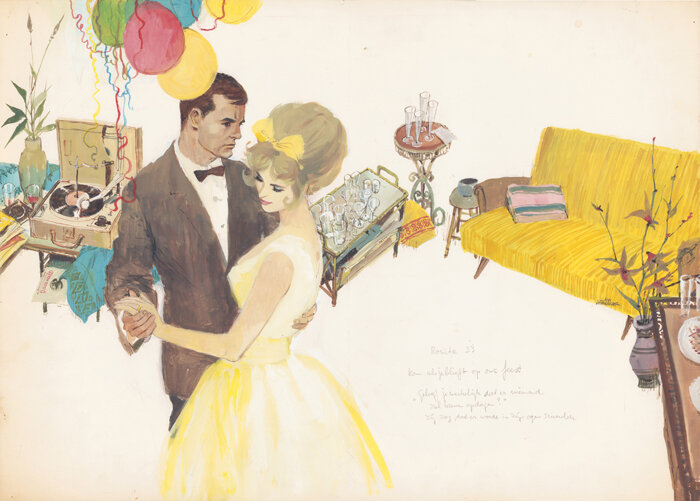 Jan Wesseling | 1963 | Rosita 23: Kom alsjeblieft op ons feest - Original Illustration