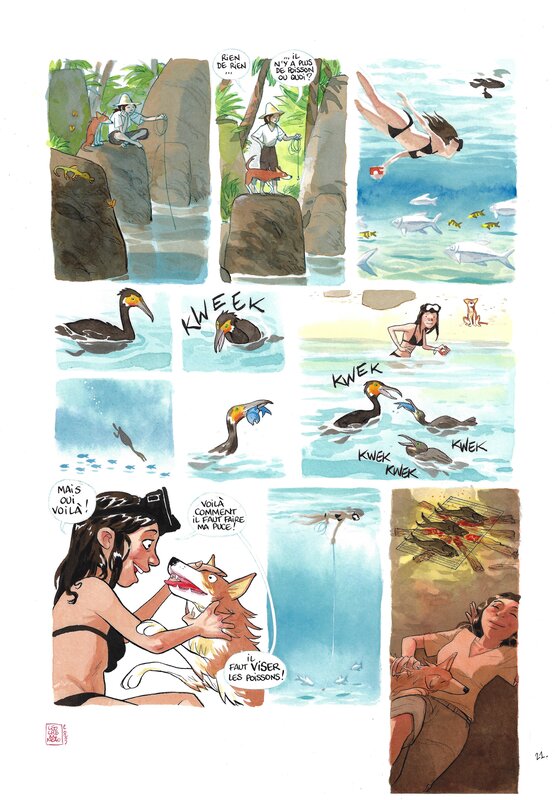 For sale - Léonard CHEMINEAU - LA BRUTE ET LE DIVIN – PLANCHE ORIGINALE 21 - Comic Strip
