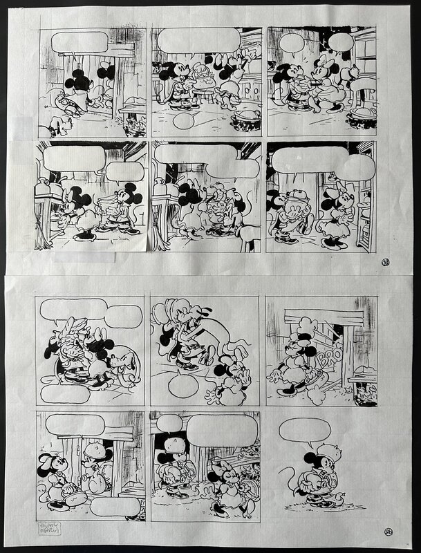 Mickey ET LES MILLE PAT PAR THIERRY MARTIN, PLANCHE ORIGINALE N°2 - Planche originale