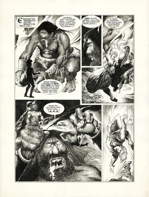 En vente - L'odyssée 18 par José María Martín Sauri - Planche originale