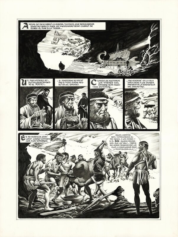 En vente - L'odyssée 48 par José María Martín Sauri - Planche originale