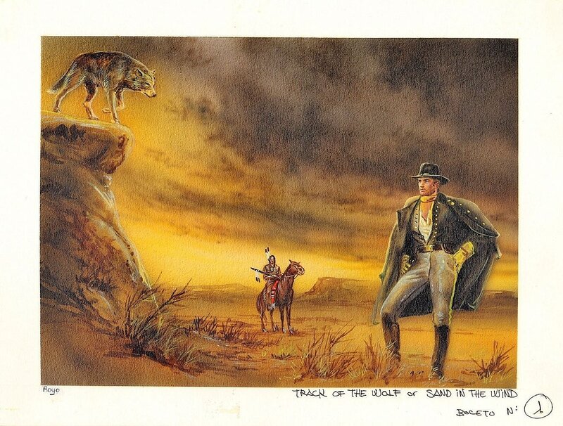 Luis Royo, Projet de couverture western - Illustration originale