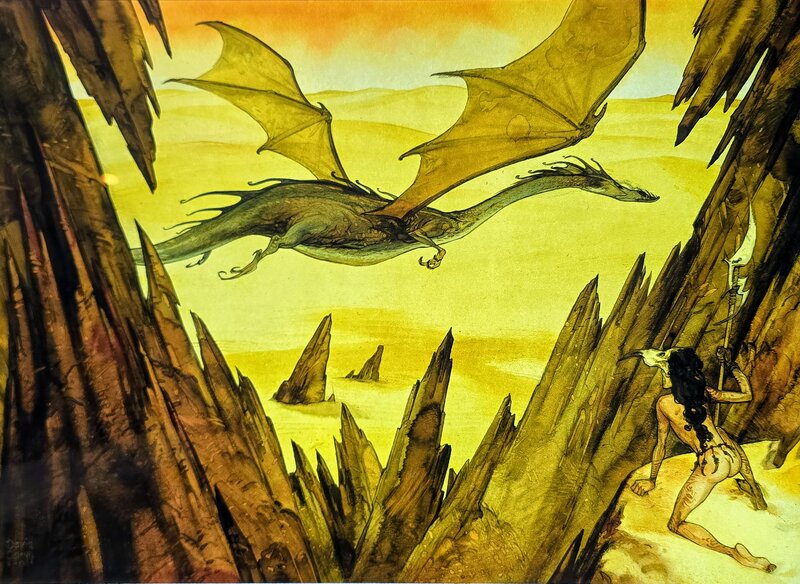 Dragon - commission par David Caryn - Illustration originale