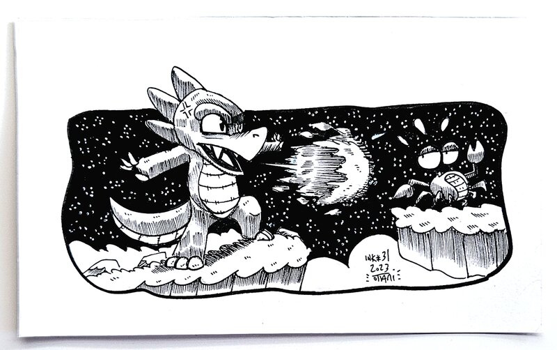 Dessin original de l'Inktober 2023 : Wonderboy par oTTami ! - Illustration originale