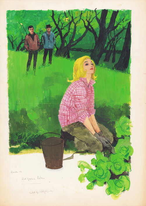 Jan Wesseling | 1964 | Rosita 14: Het groene laken - Original Illustration