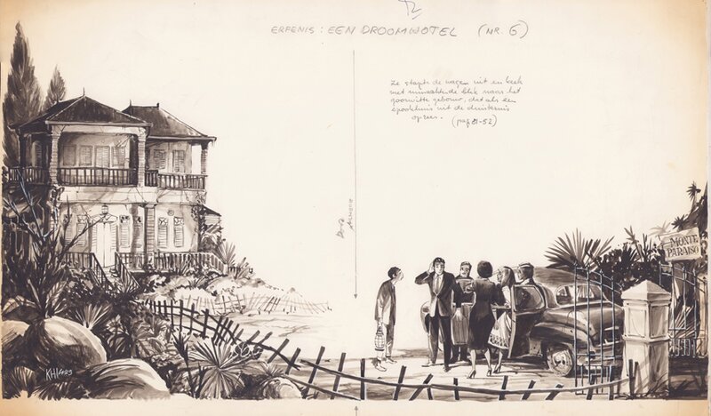 Jan Wesseling & Thé Tjong-Khing (KhiWes) | 1958 | Rosita: Erfenis een droomhotel - Original Illustration
