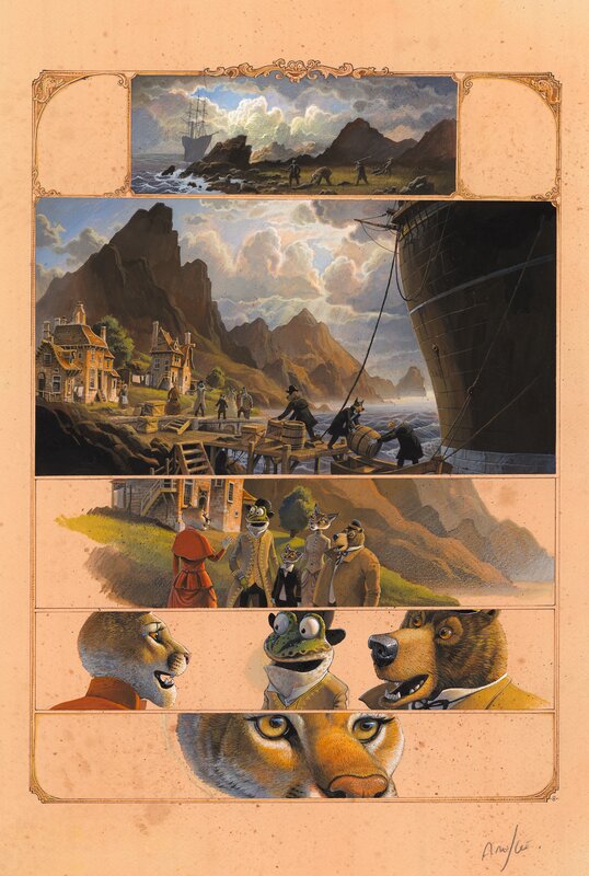 En vente - Alexis Nesme, Les enfants du Capitaine Grant - Tome 3 - Planche originale