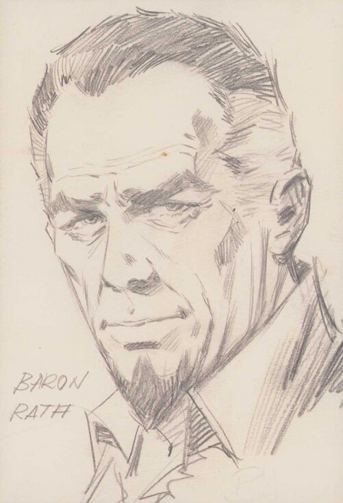 Romero | 1972 | Design for Modesty Blaise character Baron Rath from The Bluebeardffair - Original art