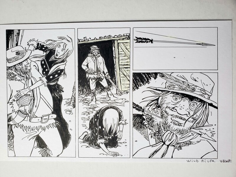 Vincent Wagner, WILD RIVER   T1 LE RAID   strip original - Comic Strip
