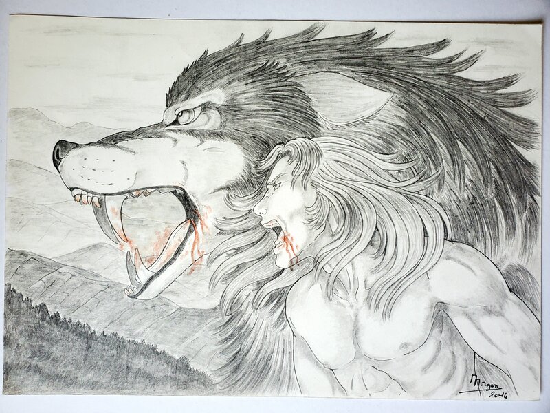 For sale - WOLVES by Morgan - Original Illustration