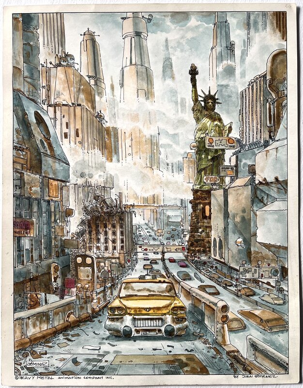 En vente - Juan Giménez, Heavy Metal, Concept Art (1980 film) - Illustration originale