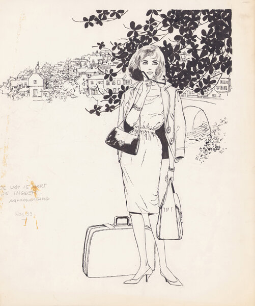 Jan Wesseling & Thé Tjong-Khing (KhiWes) | 1960 | Rosita 33: Doe wat je hart je ingeeft - Illustration originale
