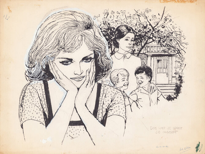 Jan Wesseling & Thé Tjong-Khing (KhiWes) | 1960 | Rosita 40-42: Doe wat je hart je ingeeft - Illustration originale