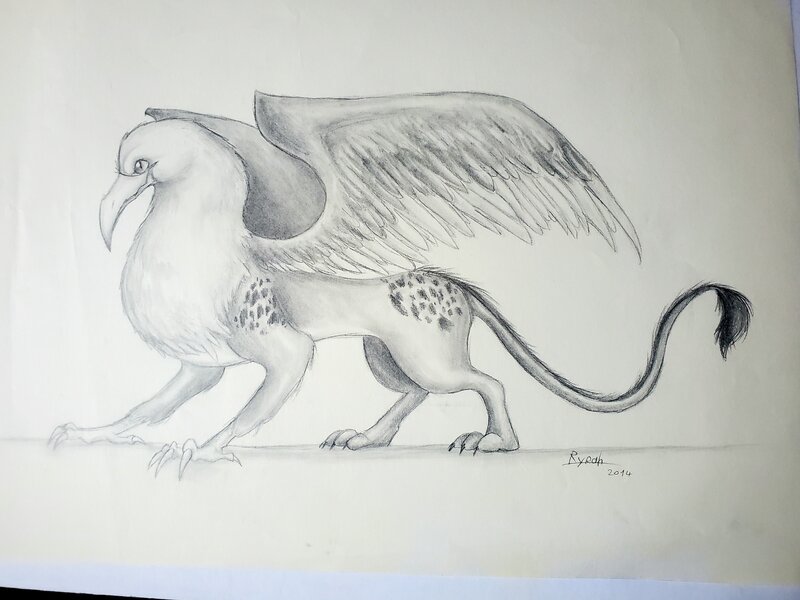 LA GRIFFONNE par Ryrah - Illustration originale