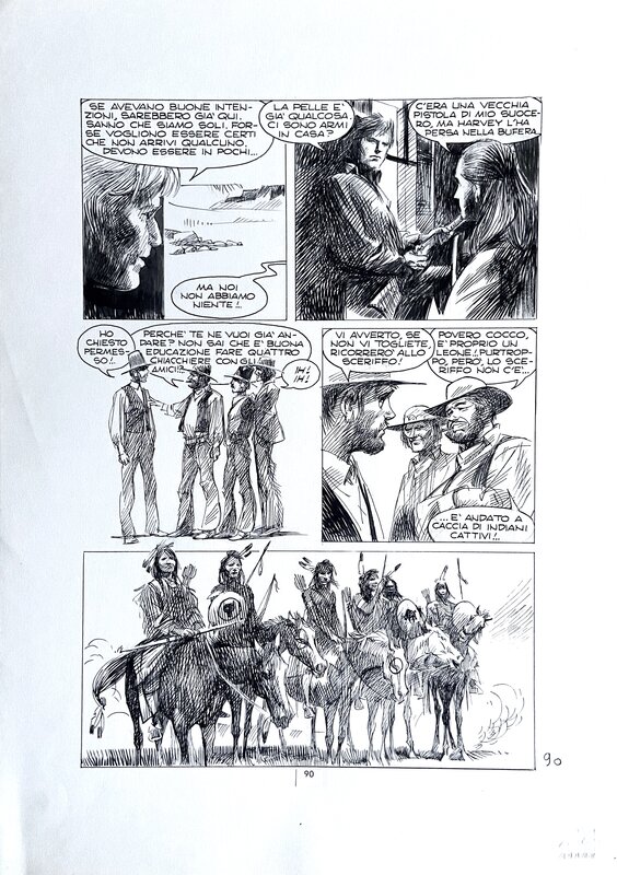 Giorgio Trevisan, Giancarlo Berardi, Ken Parker 53p90 I Pionieri - Planche originale