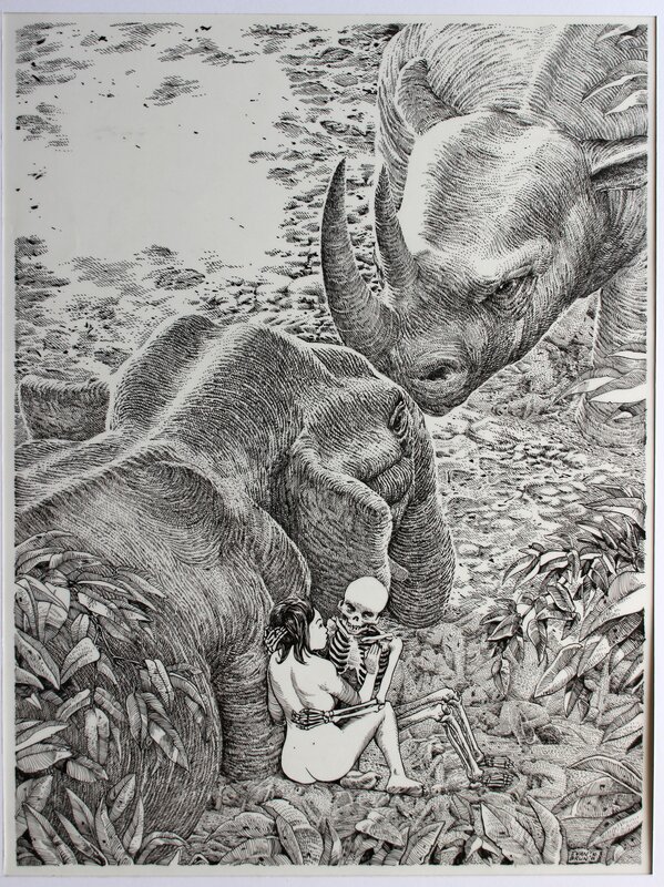 Ivan Brun, Rhinoceros Contre Elephant - Original Cover