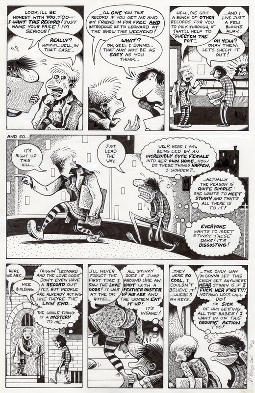 Hate #9, pg. 3 par Peter Bagge - Planche originale