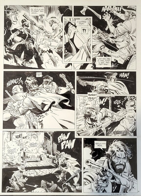 Ralph Meyer, Planche originale d'Untertaker tome 4 - Planche originale