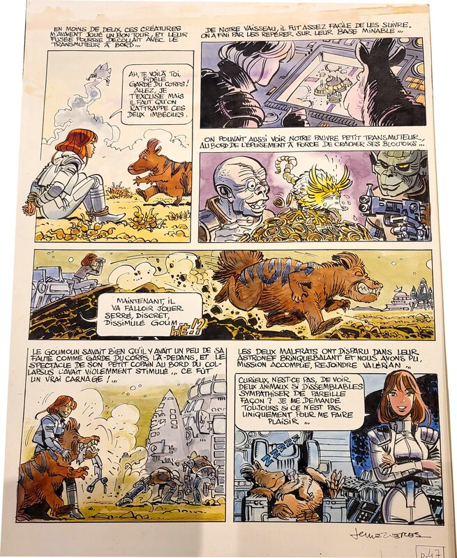 Jean-Claude Mézières, Planche originale des habitants du ciel - Comic Strip
